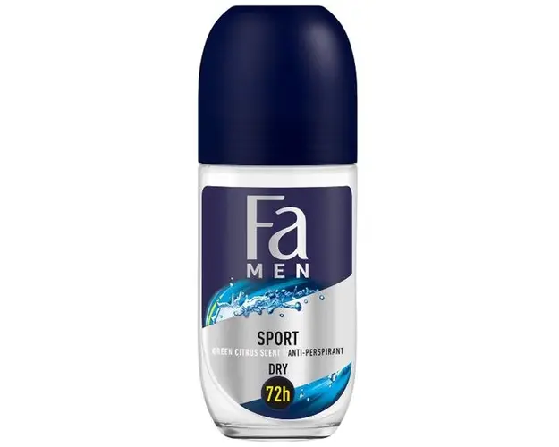 Deodorant Roll-on Antiperspirant pentru Barbati - Fa Men Sport Green Citrus Scent, 72 h, 50 ml