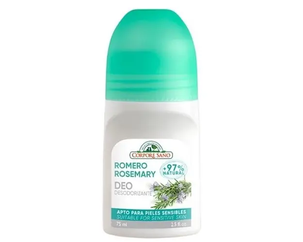 Deodorant Roll-on Tonifiant cu Rozmarin Fara Aluminiu sau Alcool Corpore Sano, 75 ml