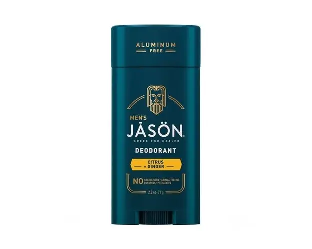 Deodorant Solid cu Citrice si Ghimbir - Jason Men&#039;s Deodorant Citrus &amp; Ginger, 71 g