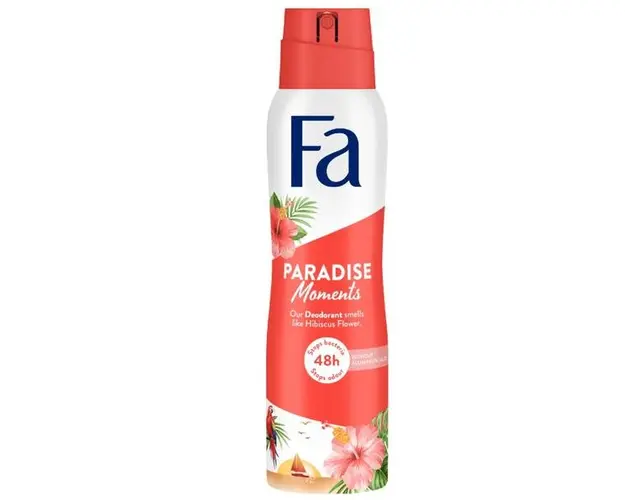 Deodorant Spray cu Parfum de Hibiscus - Fa Paradise Moments, 150 ml