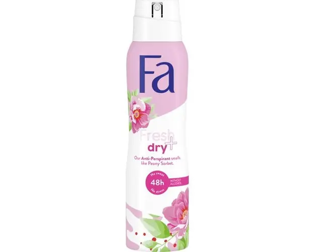 Deodorant Spray Antiperspirant Fresh &amp; Dry Peony Sorbet 48h Fa,150 ml