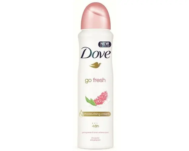 Deodorant Spray Antiperspirant Rodie si Lamaie Verbena - Dove Go Fresh Pomegranate &amp; Lemon Verbena Scent, 150 ml
