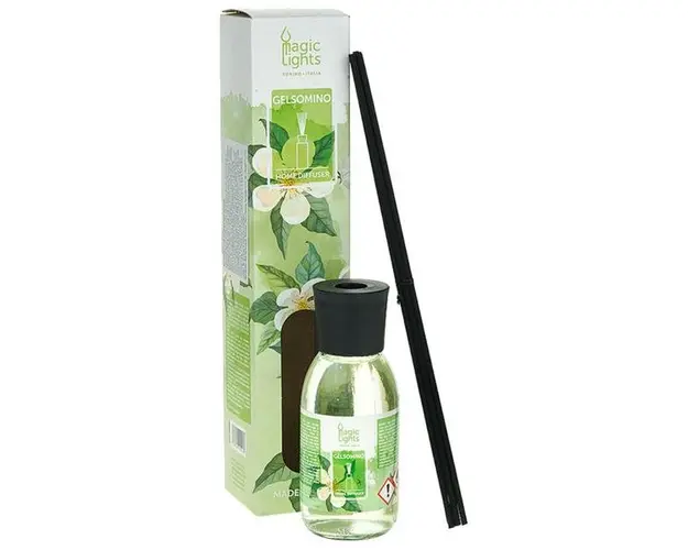 Difuzor Ambiental cu Parfum de Iasomie 90022 - Gelsomino Home Diffuser, Magic Lights, 125 ml