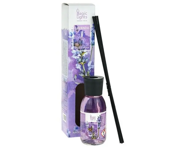 Difuzor Ambiental cu Parfum de Lavanda 19235 - Lavanda Home Diffuser, Magic Lights, 125 ml