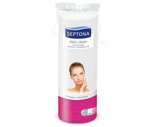 Dischete Demachiante din Bumbac - Septona Daily Clean Cotton Pads, 80 buc