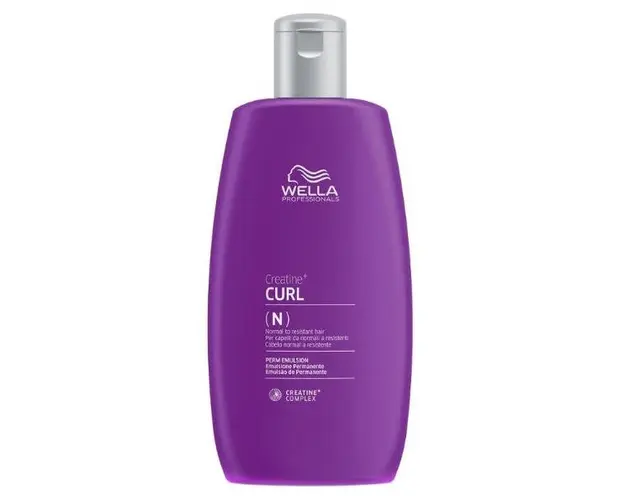 Emulsie de Permanent pentru Par Normal/Rezistent - Wella Professionals Creatine+ Curl (N) Perm Emulsion for Normal to Resistant Hair, 250ml