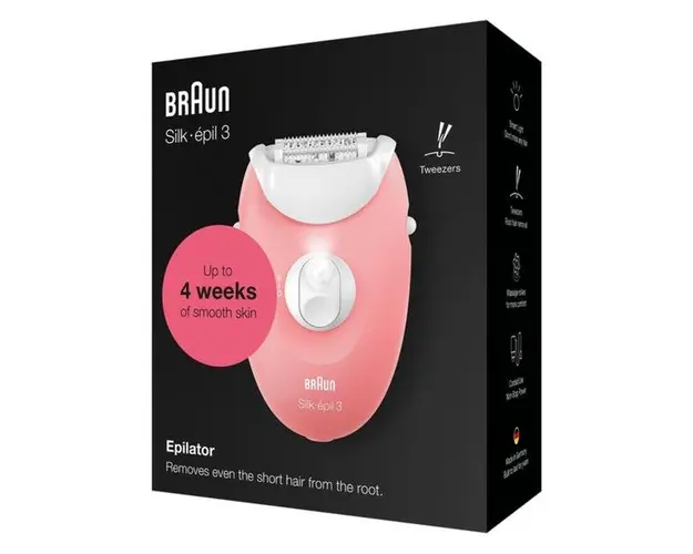 Epilator - Braun Silk-epil 3 3-176, roz/alb, 1 buc