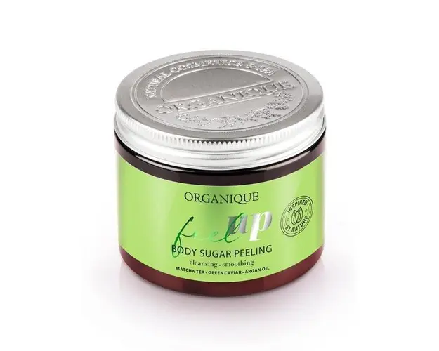 Exfoliant corp energizant, cu ceai matcha si ceai verde, Feel Up, Organique, 200 ml