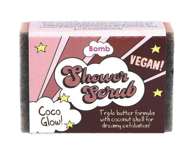 Exfoliant solid de dus Coco Glow, Bomb Cosmetics, 200 g