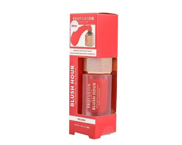 Fard de Obraz Lichid Mat Delicat - Profusion Cosmetics Blush Hour Soft Matte Liquid Blush, nuanta Paloma, 6 ml