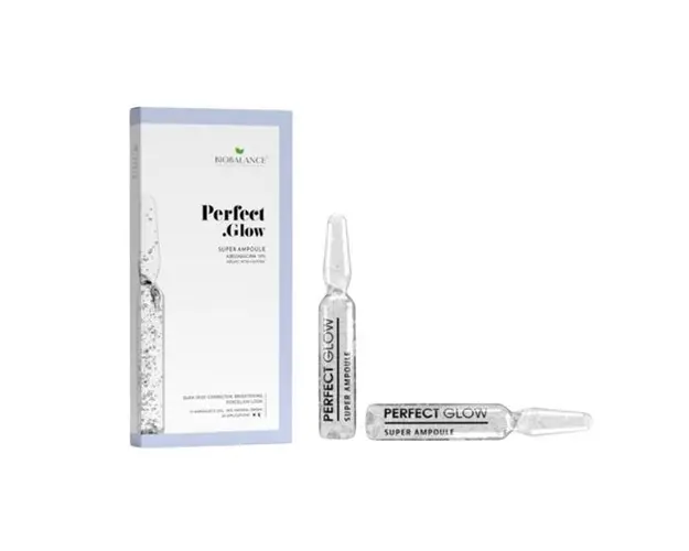 Fiole Concentrate Impotriva Petelor Pigmentare, cu Azeloglicina 10% - Bio Balance Perfect Glow, 10 fiole x 2 ml