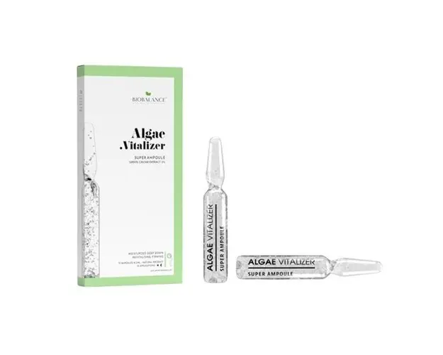 Fiole Concentrate pentru Hidratare Intensa si Fermitate, cu Extract de Caviar Verde 3% - Bio Balance Algae Vitalizer, 10 fiole x 2 ml