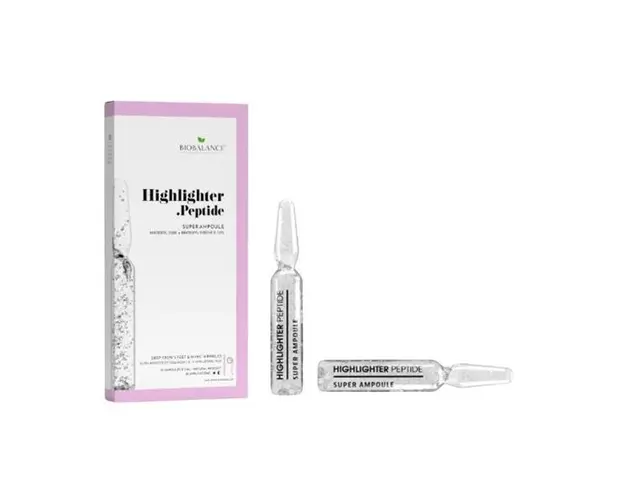 Fiole Concentrate pentru Riduri de Expresie, cu Peptide - Bio Balance Highlighter Peptide, 10 fiole x 2 ml
