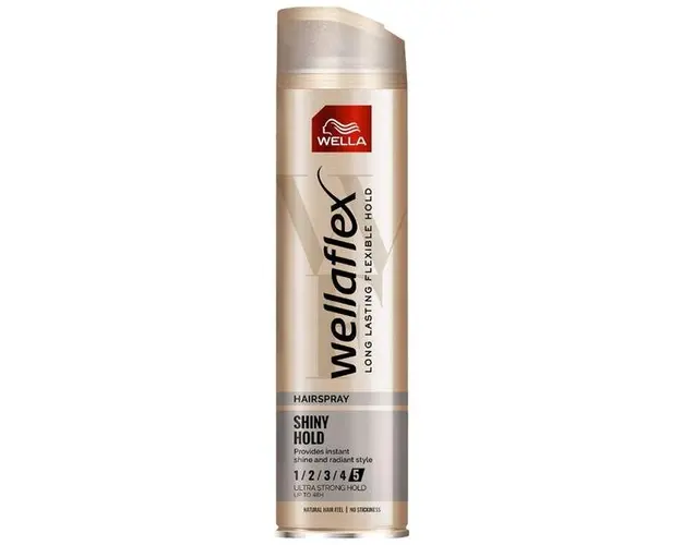 Fixativ pentru Stralucire cu Fixare Extra Puternica - Wella Wellaflex Hairspray Shiny Hold Ultra Strong Hold, 250 ml