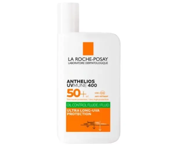 Fluid invizibil cu protectie solara pentru fata La Roche-Posay Anthelios Uvmune 400 Oil Control SPF 50+ pentru ten mixt-gras, 50 ml