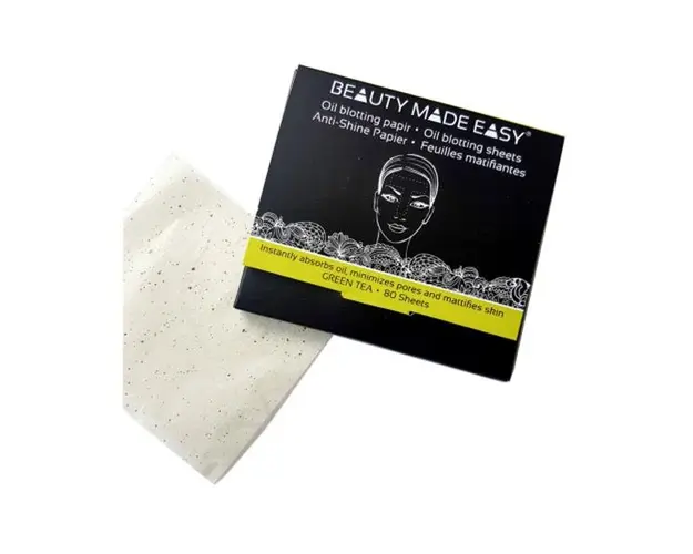 Foite Matifiante pentru Ten cu Ceai Verde Beauty Made Easy, 80 buc