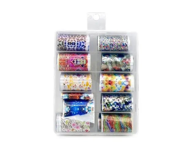 Folie de transfer unghii Holografic set 10 buc