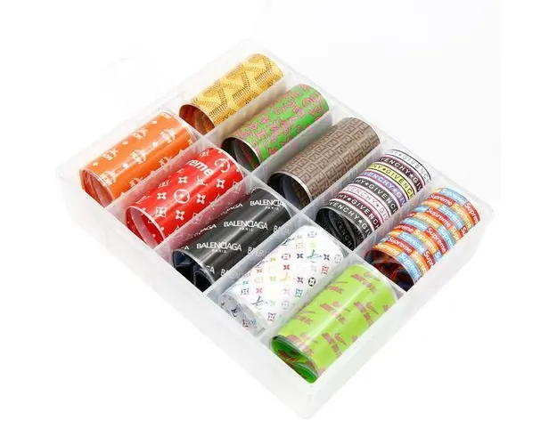Folie de transfer unghii set 10 buc - Color