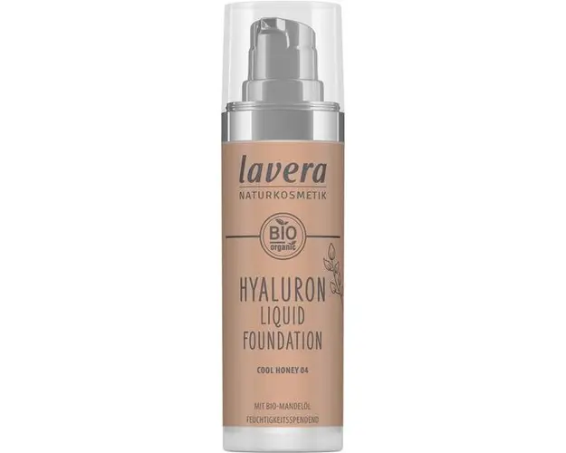 Fond de Ten Bio - Lavera Hyaluron Liquid Foundation, nuanta Cool Honey 04, 30 ml