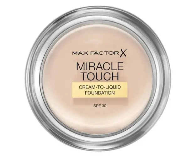 Fond de Ten Crema cu SPF 30 - Max Factor Miracle Touch Cream to Liquid Foundation, nuanta 39 Rose Ivory, 11,5 g