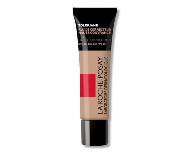 Fond de ten fluid corector cu SPF 25 pentru piele sensibila Toleriane, Nuanta 13, La Roche-Posay, 30 ml