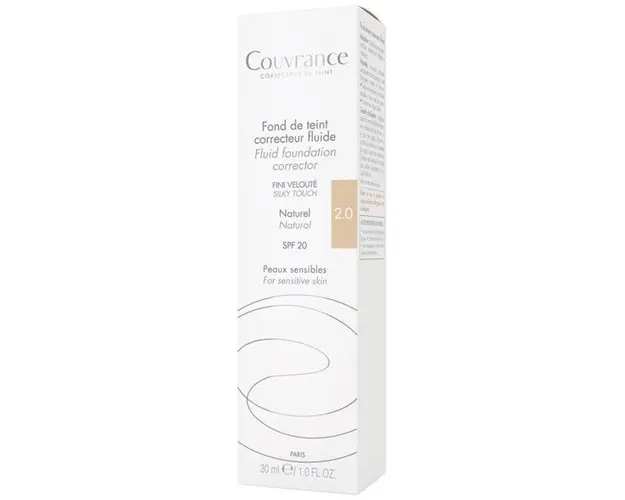 Fond de ten fluid corector SPF 20 Couvrance, Naturel 2.0, Avene, 30 ml