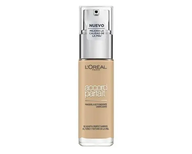 Fond de Ten Infuzat cu Acid Hialuronic - L&#039;Oreal Paris Accord Parfait Maquillaje Fundente Unificante, nuanta 3N-Creamy Beige, 30 ml
