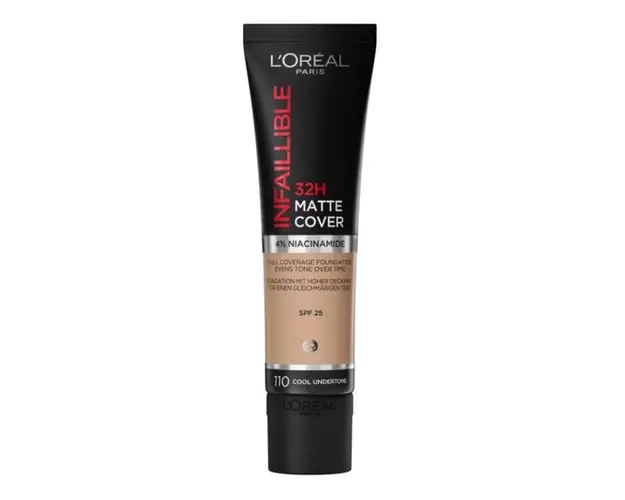 Fond de Ten Matifiant - L&#039;Oreal Paris Infaillible 32H Matte Cover, nuanta 110 Rose Vanilla, 30 ml