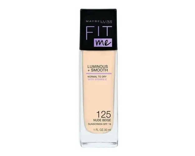 Fond de ten Maybelline - Fit Me Luminous &amp; Smooth Nude Beige 125, 30ml