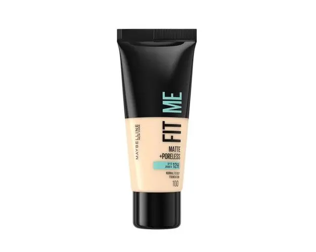 Fond de Ten - Maybelline Fit Me! Matte + Poreless Normal to Oily Skin, nuanta 100 Warm Ivory, 30 ml