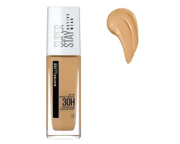 Fond de Ten - Maybelline Superstay Active Wear 30h Foundation, nuanta 34 Soft Bronze, 30 ml