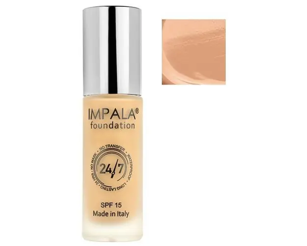 Fond de Ten Rezistent la Transfer cu SPF 15 Impala 24/7, nuanta 04 Sand, 30ml
