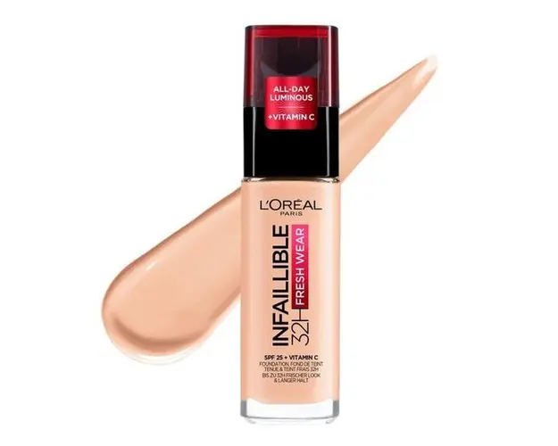 Fond de Ten Rezistent la Transfer - L&#039;Oreal Paris Infaillible 32H Fresh Wear Foundation, nuanta 20 Ivory, 30 ml