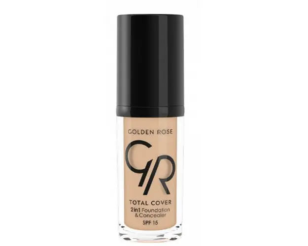 Fond de Ten Total Cover 2 in 1 SPF 15 Golden Rose 30 ml, nuanta 05 Cool Sand
