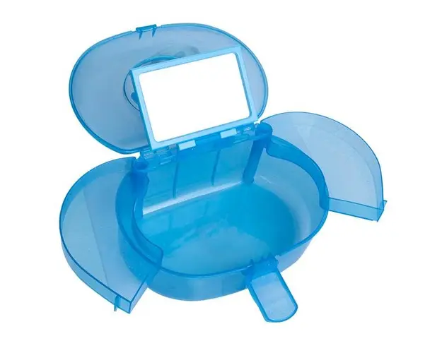 Cutie din Plastic cu Oglinda pentru Cosmetice Lila Rossa, 1 buc