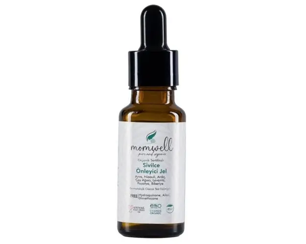 Gel Anti-Acnee hidratant si protector Organic Momwell, fara alcool, parabeni sau parafina 20 ml