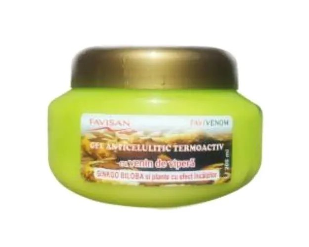 Gel Anticelulitic Termoactiv cu Venin de Vipera Favivenom Favisan, 200ml