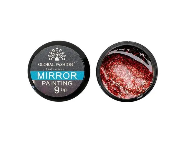 Gel color, Global Fashion, Mirror, 5 gr, Rosu 09
