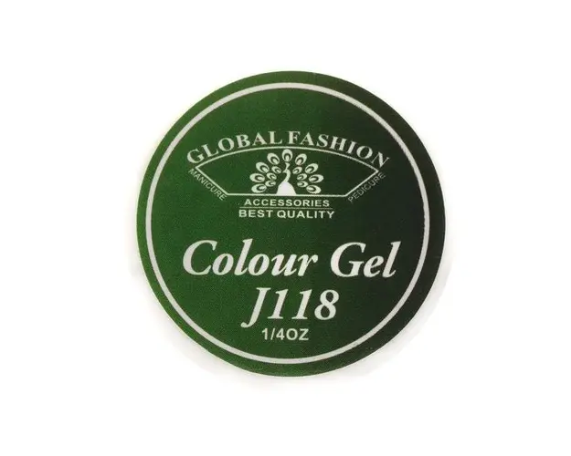 Gel color unghii, vopsea de arta, seria Distinguished Green, Global Fashion, 5gr, J118
