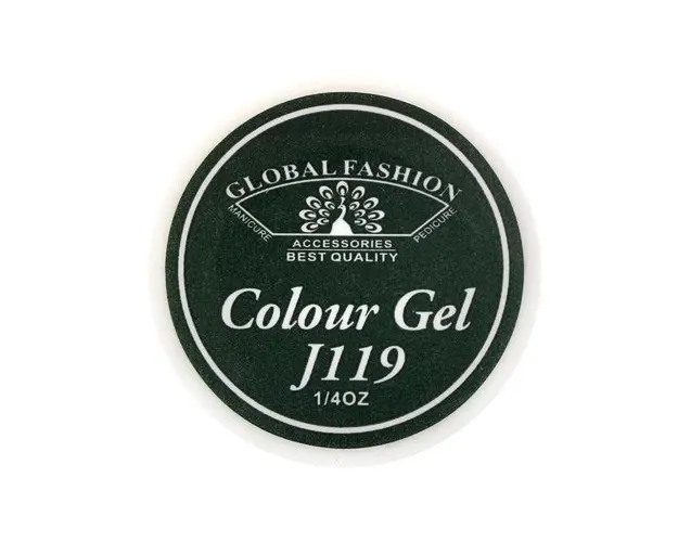 Gel color unghii, vopsea de arta, seria Distinguished Green, Global Fashion, 5gr, J119