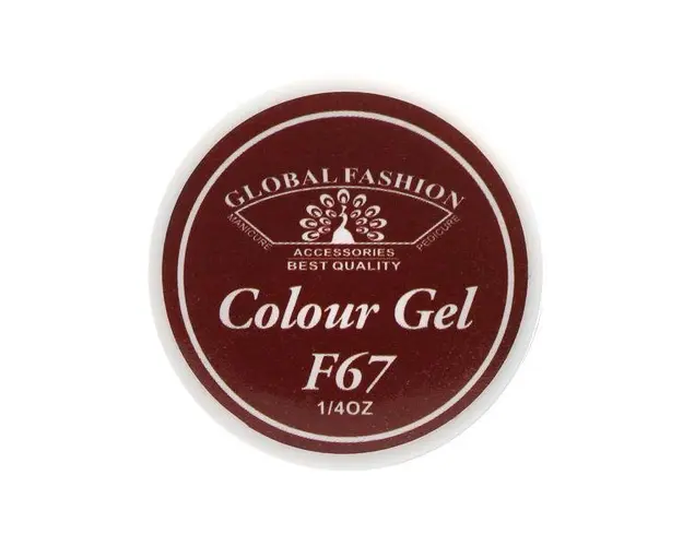 Gel color unghii, vopsea de arta, seria Rose Red, Global Fashion, 5gr, F67