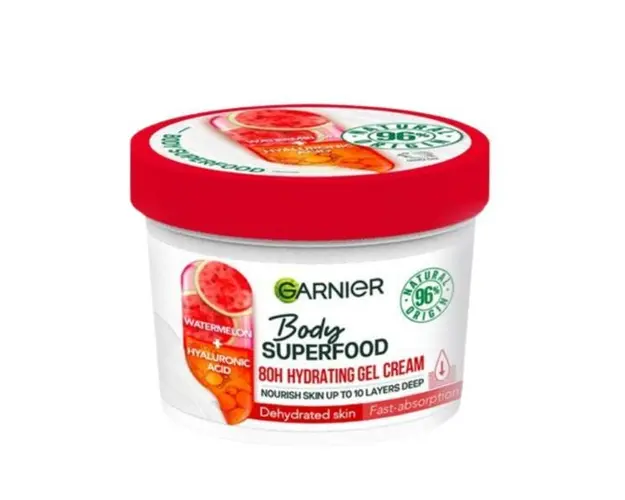 Gel-crema de corp cu efect hidratant si absorbtie rapida Body Superfood, Garnier, 380 ml