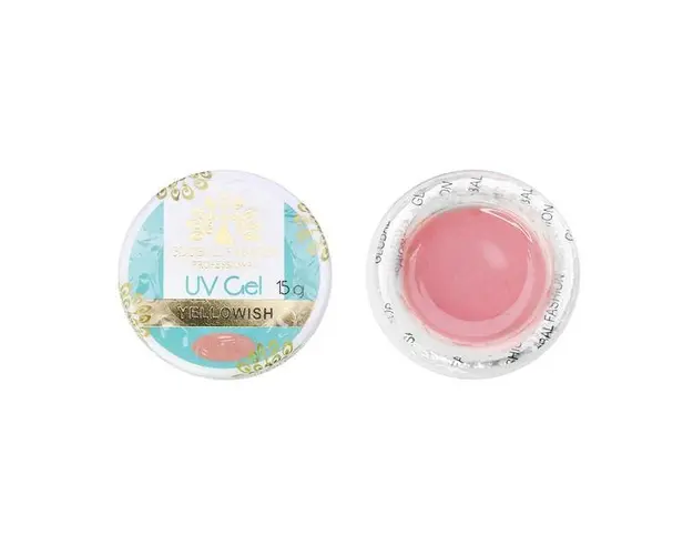 Gel de constructie pentru unghii, Global Fashion, UV Gel Yellwish, 15 gr, Roz