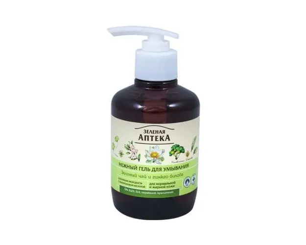 Gel de Curatare Faciala pentru Ten Normal si Gras Zelenaya Apteka, 270ml