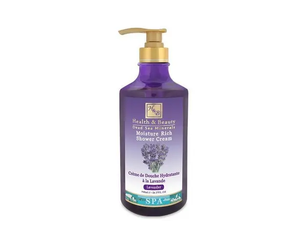 Gel de dus cu lavanda, Health and Beauty Dead Sea, fara parabeni, 780 ml
