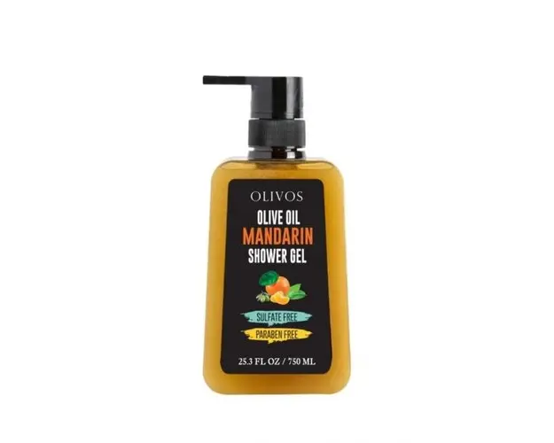 Gel de Dus cu Ulei de Masline si Mandarina Olivos, 750 ml