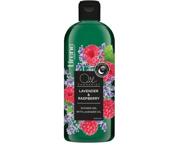 Gel de dus Oil Therapist cu ulei esentjal de lavanda si zmeura , 400ml