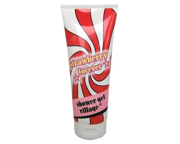 Gel de dus Forever cu Capsuni, Village Cosmetics, 200 ml