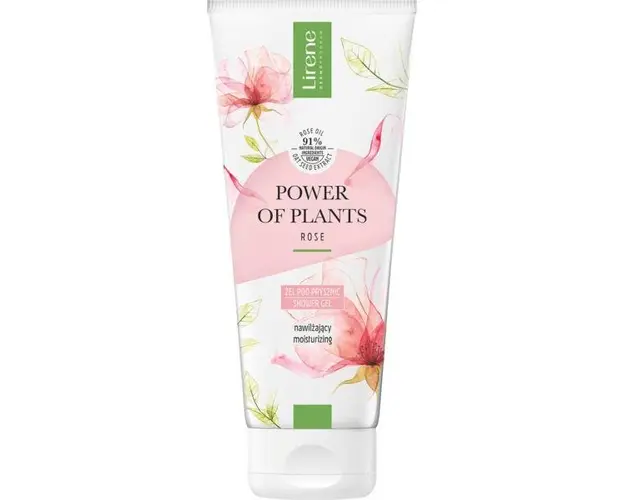 Gel de dus hidratant cu extract de trandafir Lirene Power of Plants, 200ml