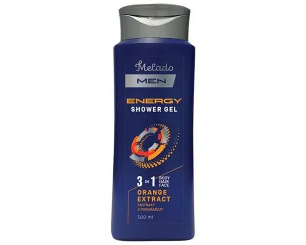 Gel de dus Melado Men Energy 3in1 cu extract de portocala, 500 ml